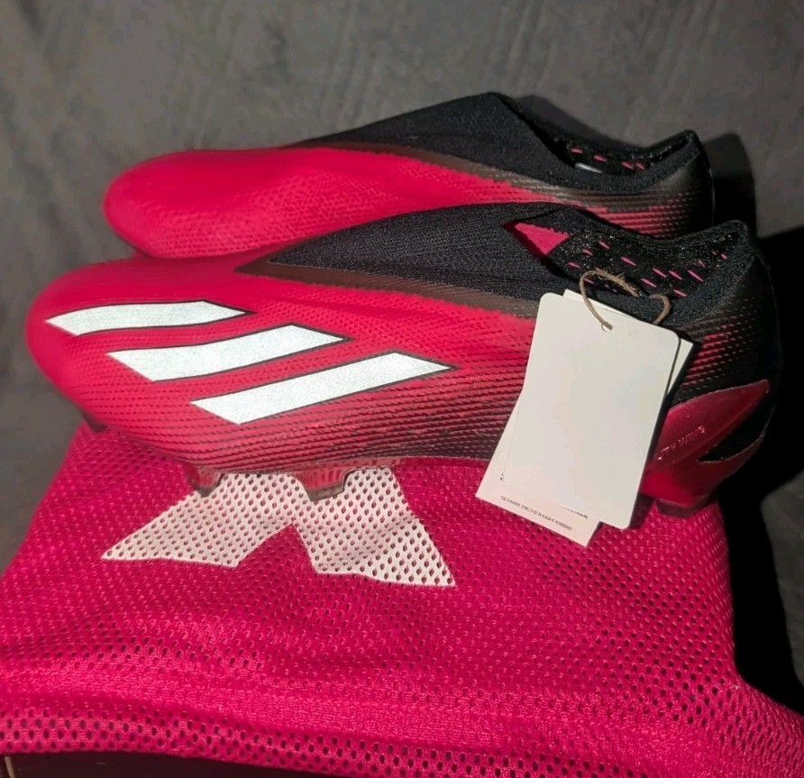 Adidas X Speedportal + FG Pink Black Soccer Cleats GZ5126 Men's 7 Women's 8