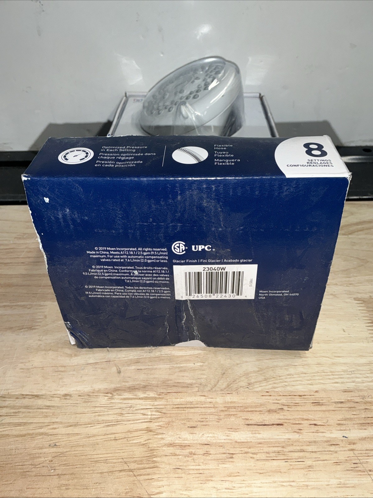Moen 23040W Adler 8 Function 4" Diameter Spray Head Handshower Showerhead