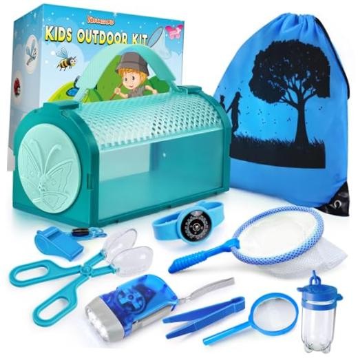Bug Catcher Kit & Outdoor Explorer Kit for Kids, 10 Pcs Bug Catching Kit | Blue
