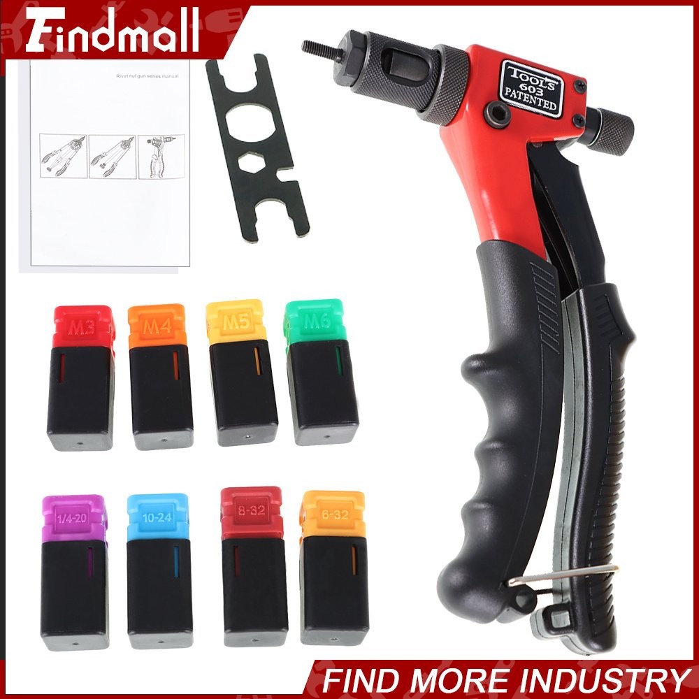 Findmall 8 Inch Rivet Gun Rivnut Thread Setting Tool Nut Setter Nutsert Metric