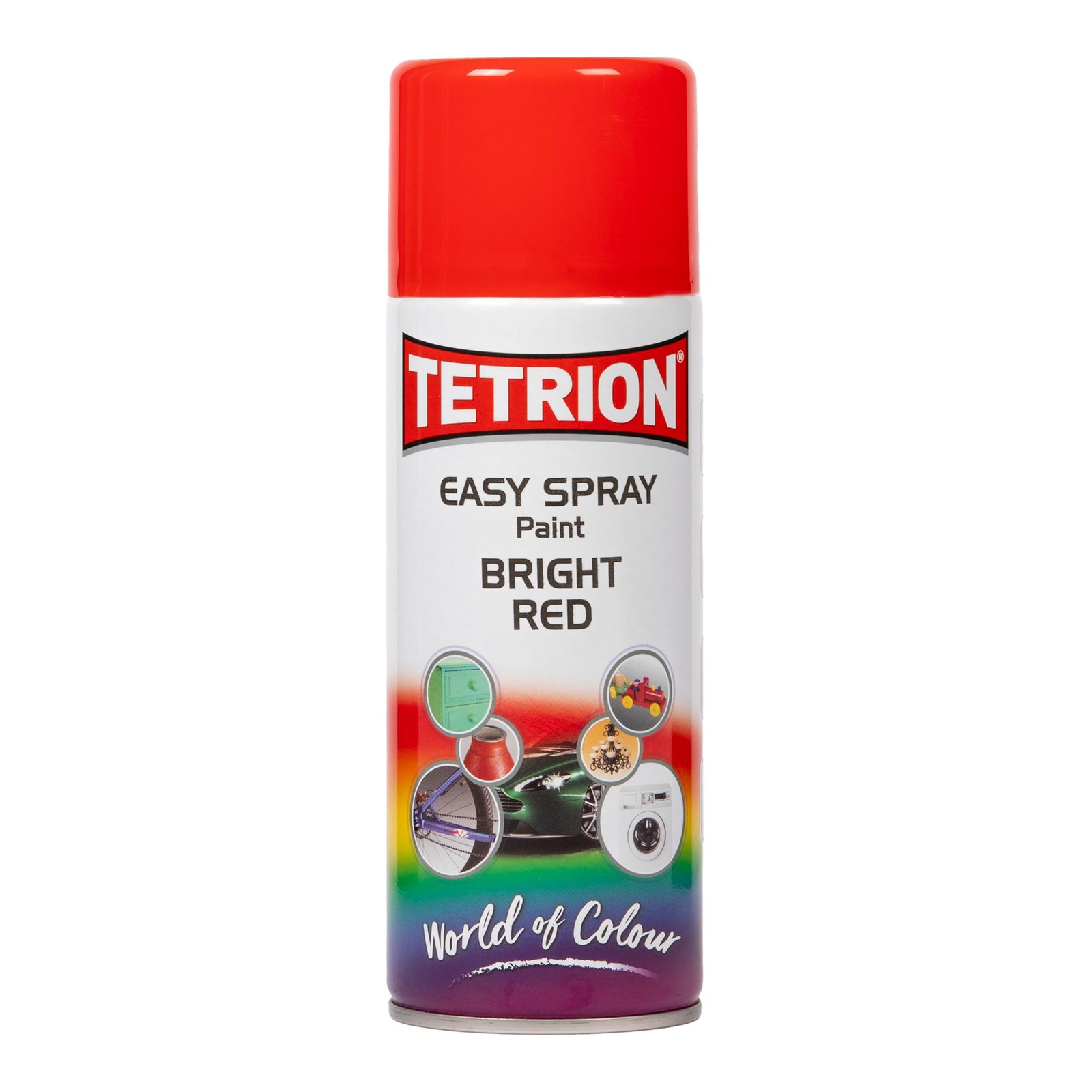 Tetrion Easy Spray Paint – Bright Red 400ml - Acrylic Spray for Wood, Metal, ...
