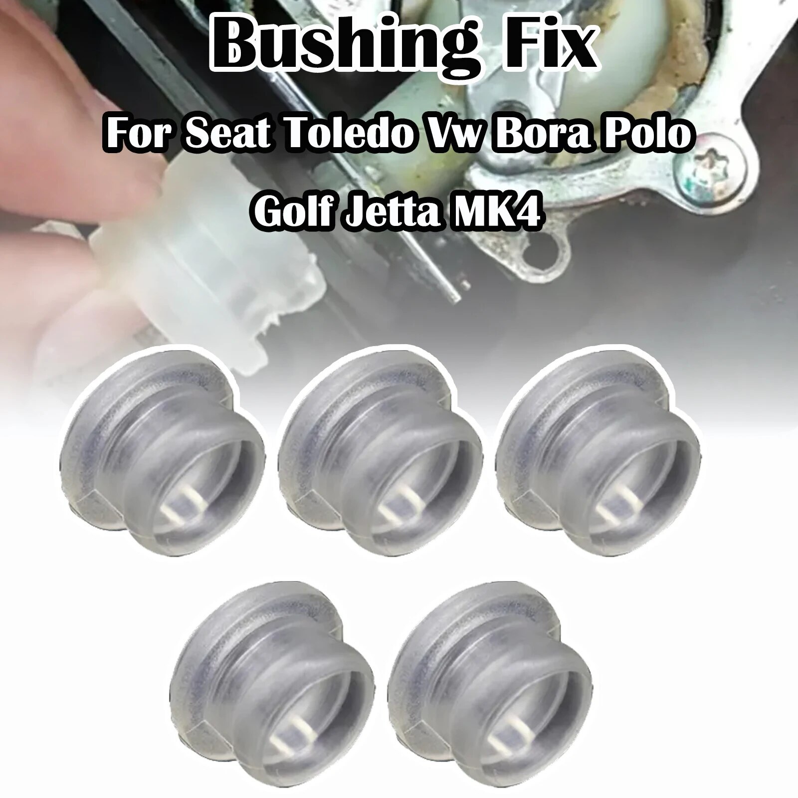 5Pcs Gear Shift Lever Cable Bushing Repair For VW Bora Golf Selector End Linkage