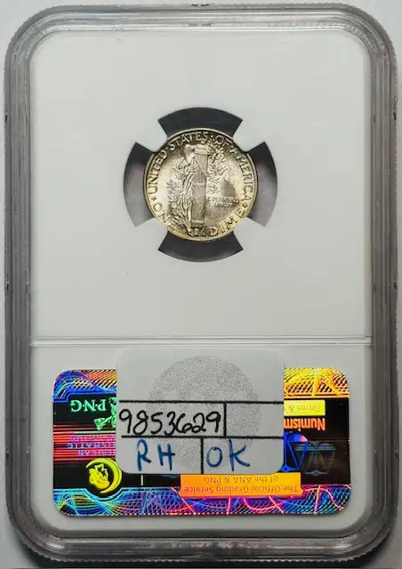 1944 Mercury Dime NGC MS-67