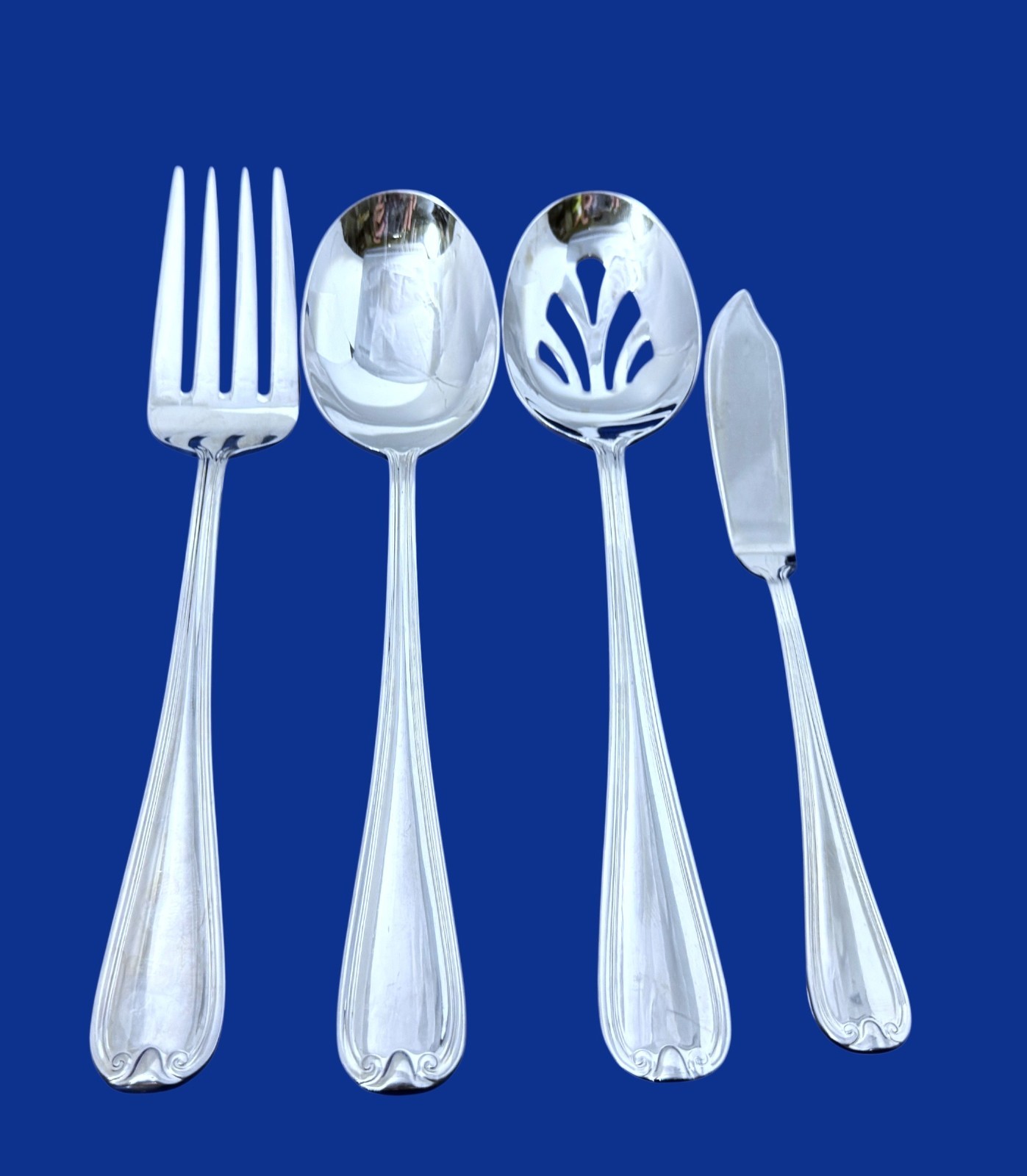 Reed & Barton COLBY Glossy Stainless Flatware - 4 Piece Hostess Set