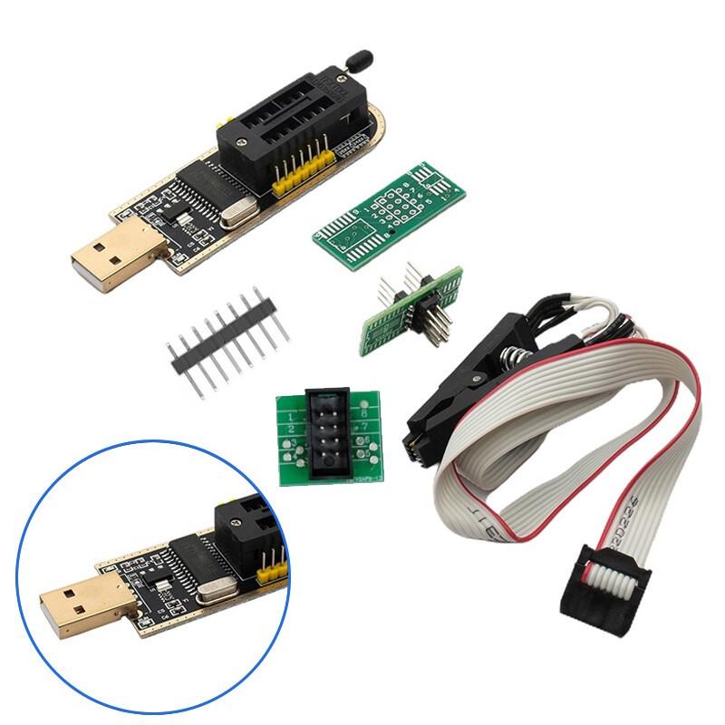 CH341A 24 25 Series EEPROM Flash BIOS USB Programmer Module + SOP8 Clip