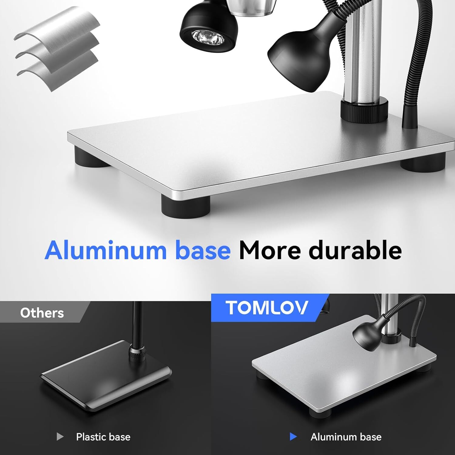 TOMLOV 4.3“ LCD Digital Microscope Coin Microscope 12MP Camera for Collector