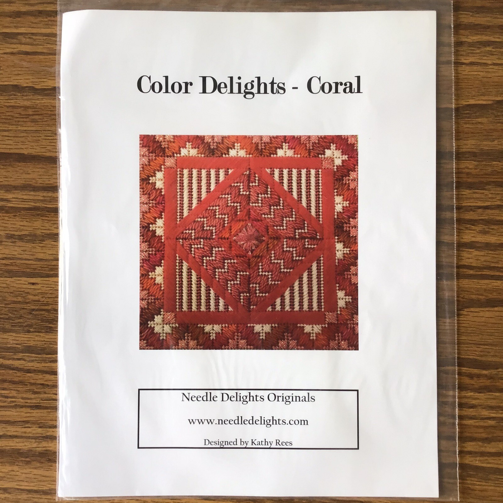 Needle Delights Originals Color Delights- CORAL Needlework Pattern Chart Guide
