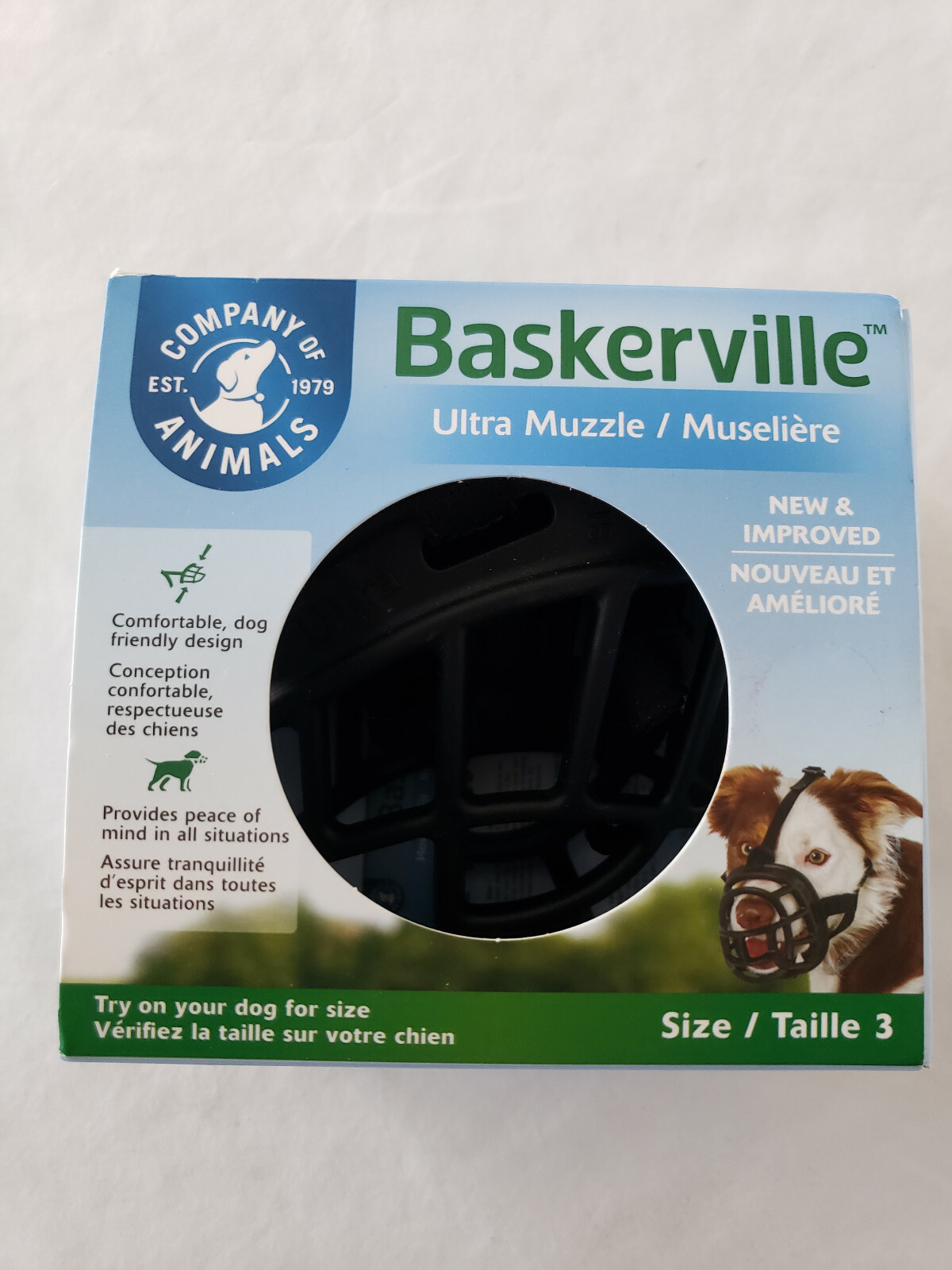 Baskerville Ultra Muzzle for Dogs, Size 3 Black Comfortable dog friendly design