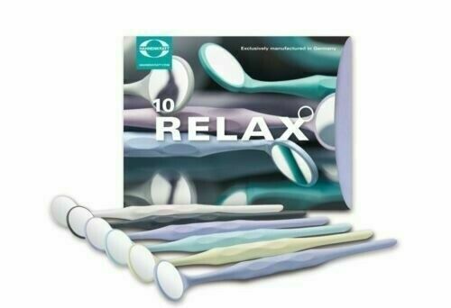 HAHNENKRATT DENTAL RELAX FS Rhodium Mouth Mirrors REF 7110-size 5 10 ASSORTMENT