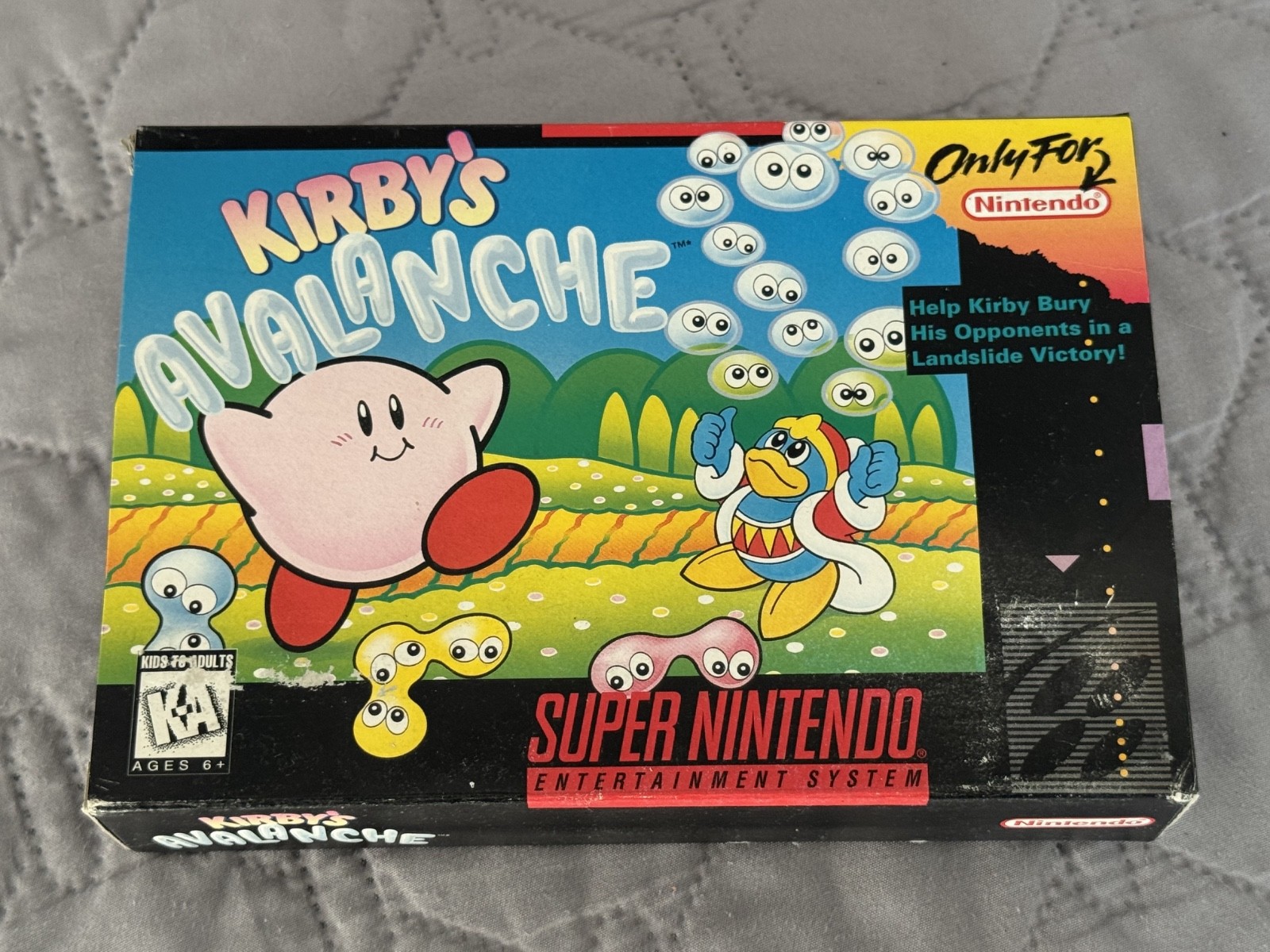 Kirby's Avalanche  *  Snes Box Only * Super Nintendo Original box