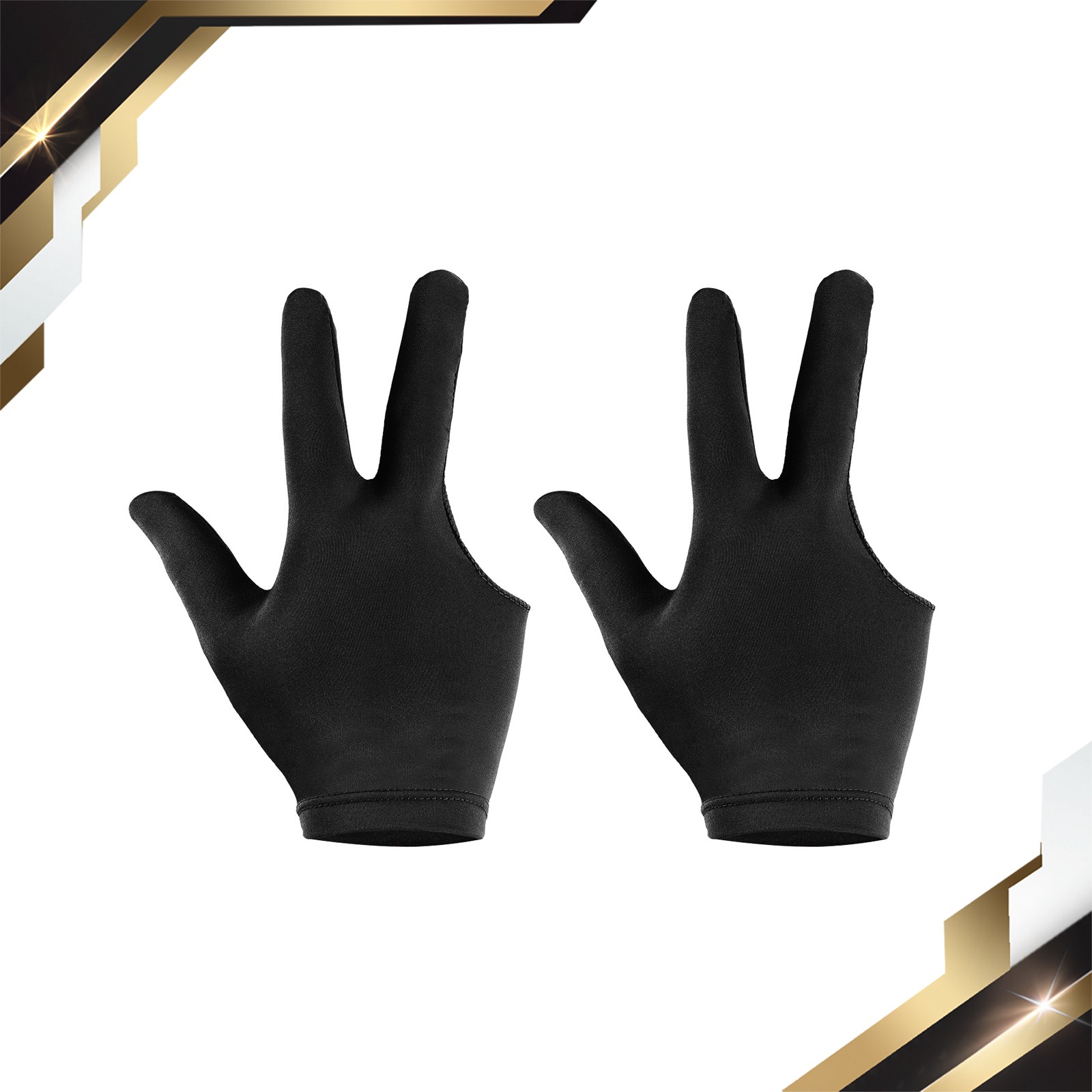 2 Set 3 Fingers Pool Gloves Billiard Gloves Left Right Hand Show Gloves Pool