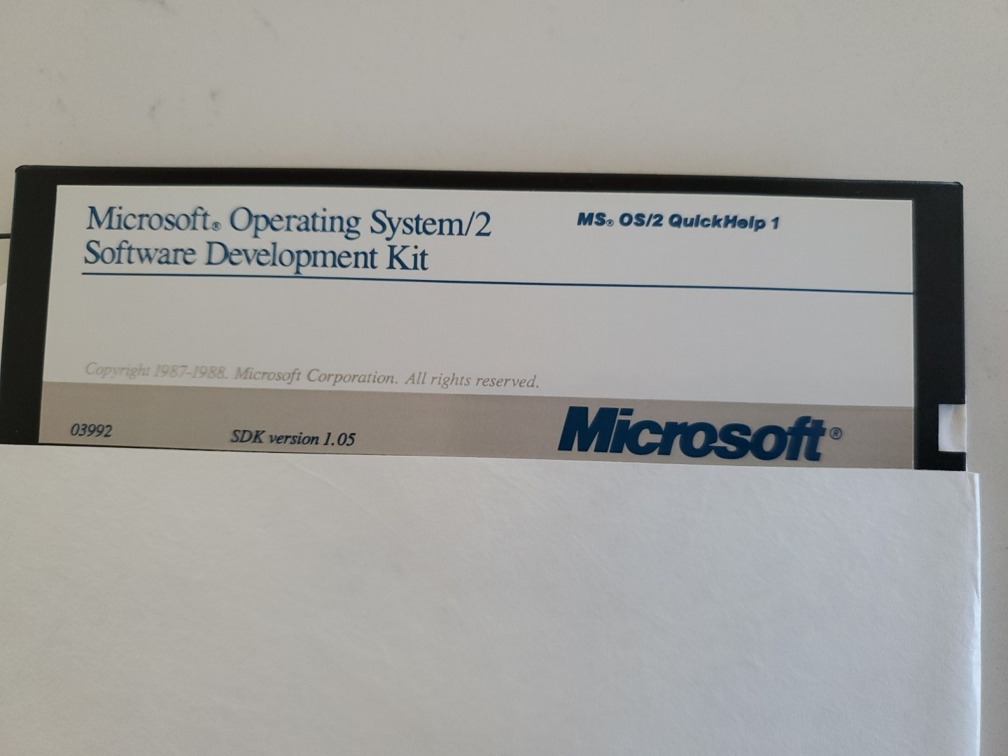 Microsoft Operating System/2 Software Development Kit 1.05 (OS/2 SDK) 5 1/4"