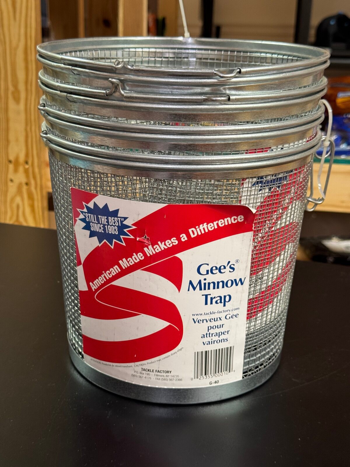 Gee's Minnow Trap G-40 Galvanized Wire Mesh American Made Fishing Bait Trap