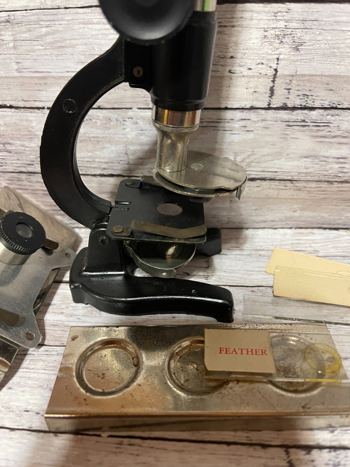 Vintage Meccano Microscope Set Replacement Parts - MICROSCOPE and MISC. PARTS