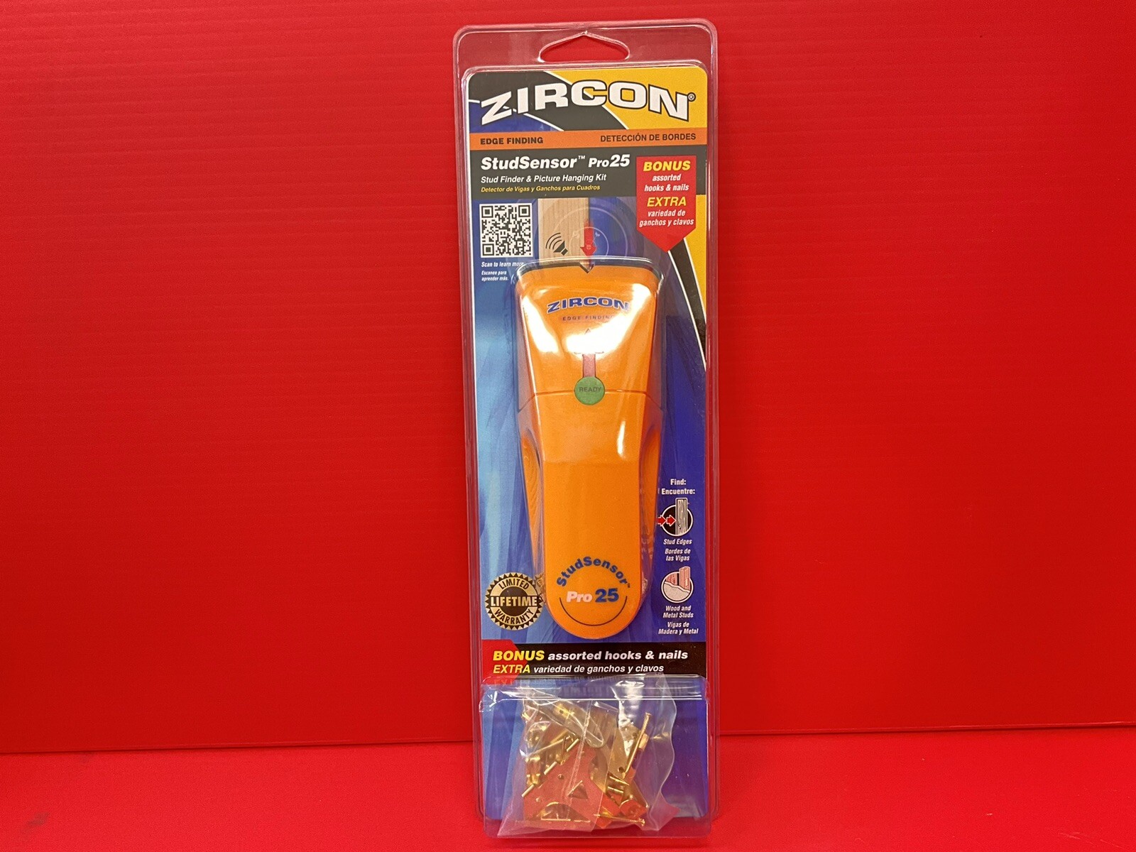 ZIRCON-StudSensor Pro25 Stud Finder w/ Picture Hanging Kit (New)