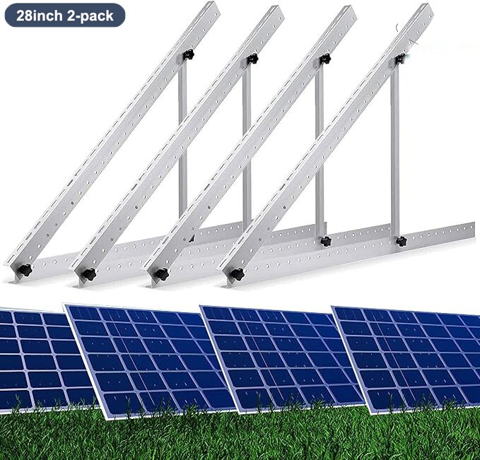 28inch Solar Panel Mount Brackets Adjustable Angle for RV Roof Boat Any Off-Grid