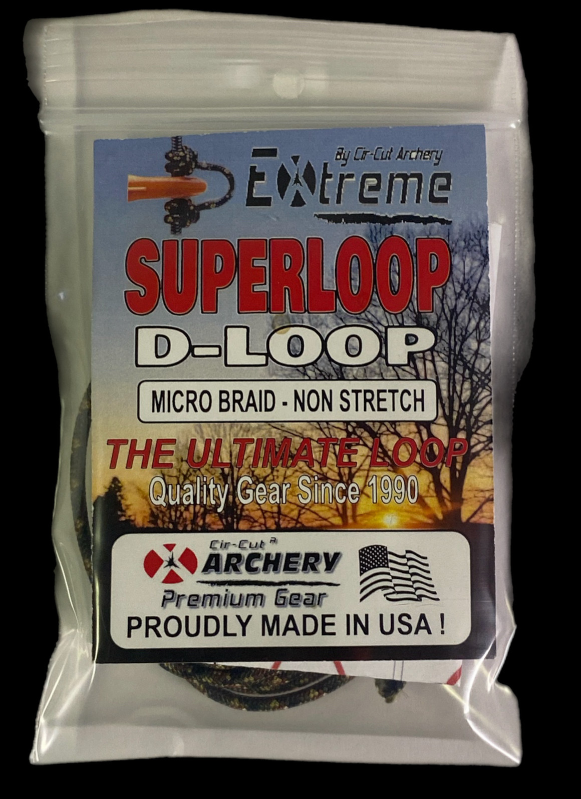 USA MADE - 5' CAMO RELEASE NOCKING NOCK D LOOP Archery Bow by Cir-Cut SUPERLOOP