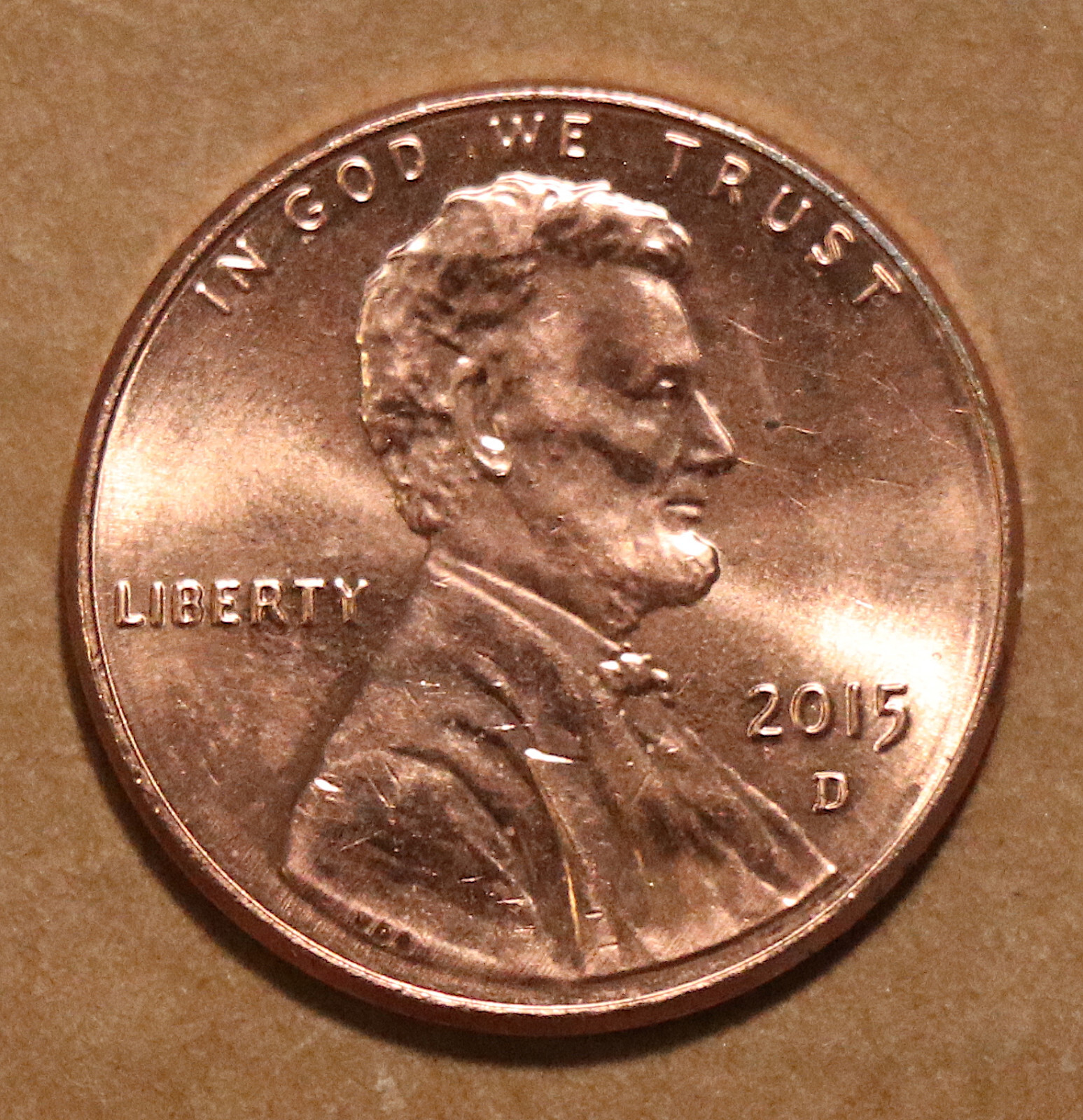 2015 D Lincoln Shield cents  BU