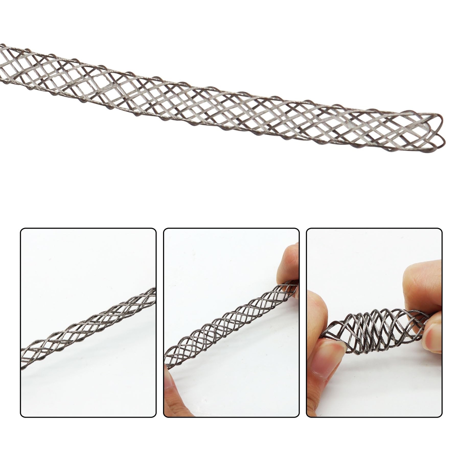 1 Pack Cable Pulling Grip, Electrical Wire Puller Socks, Stainless Steel Mesh...
