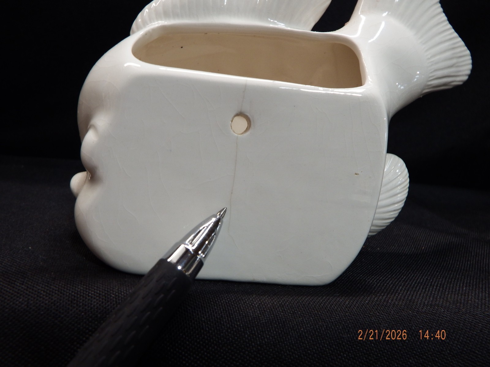 Vintage Ceramic Fish Wall Pocket/Sponge Holder-C338