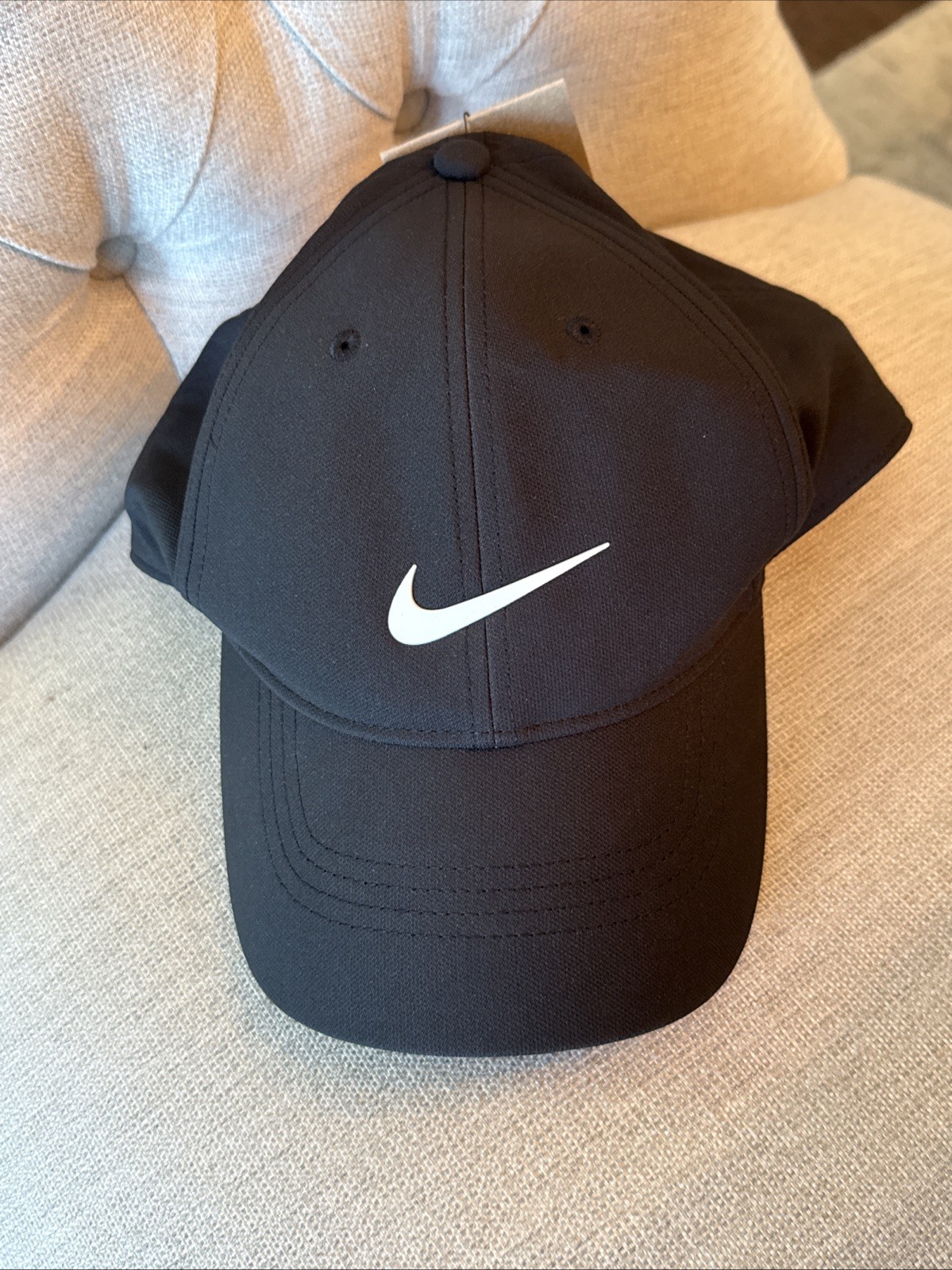NIKE Adult Unisex Size M/L Golf Hat Cap Black White Adjustable FB6450-010