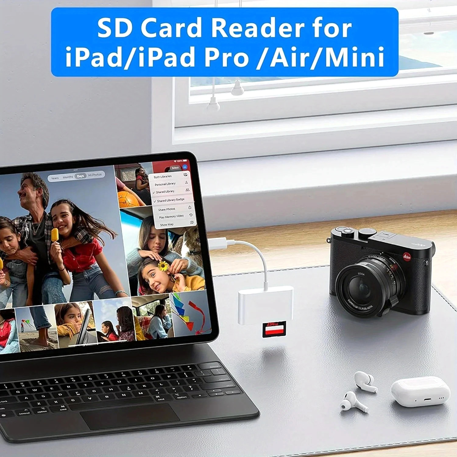 USB C to SD Card Reader, 3-in-1 Hub Converter, Micro SD TF Memory Type-C Adapter