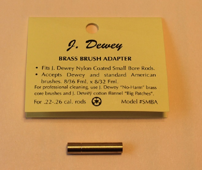 Lot of 2 Dewey Rod Brass Thread Adapters for 22 thru 26 Caliber Dewey Rods