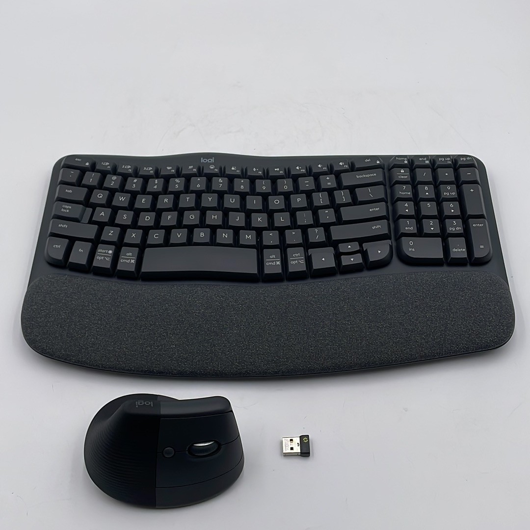 Logitech Wave Keys & Lift Vertical Wireless Keyboard and Mouse Combo Graphite
