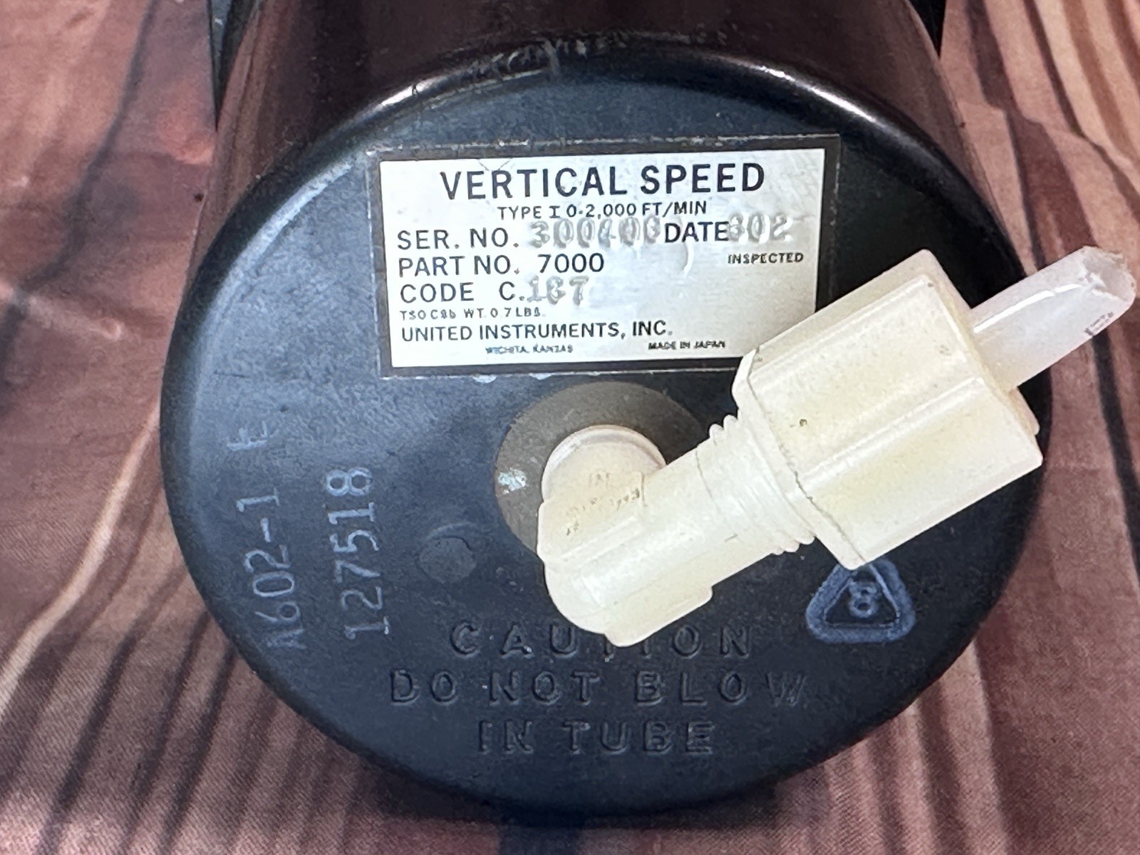 United Instruments Vertical Speed Indicator P/N 7000