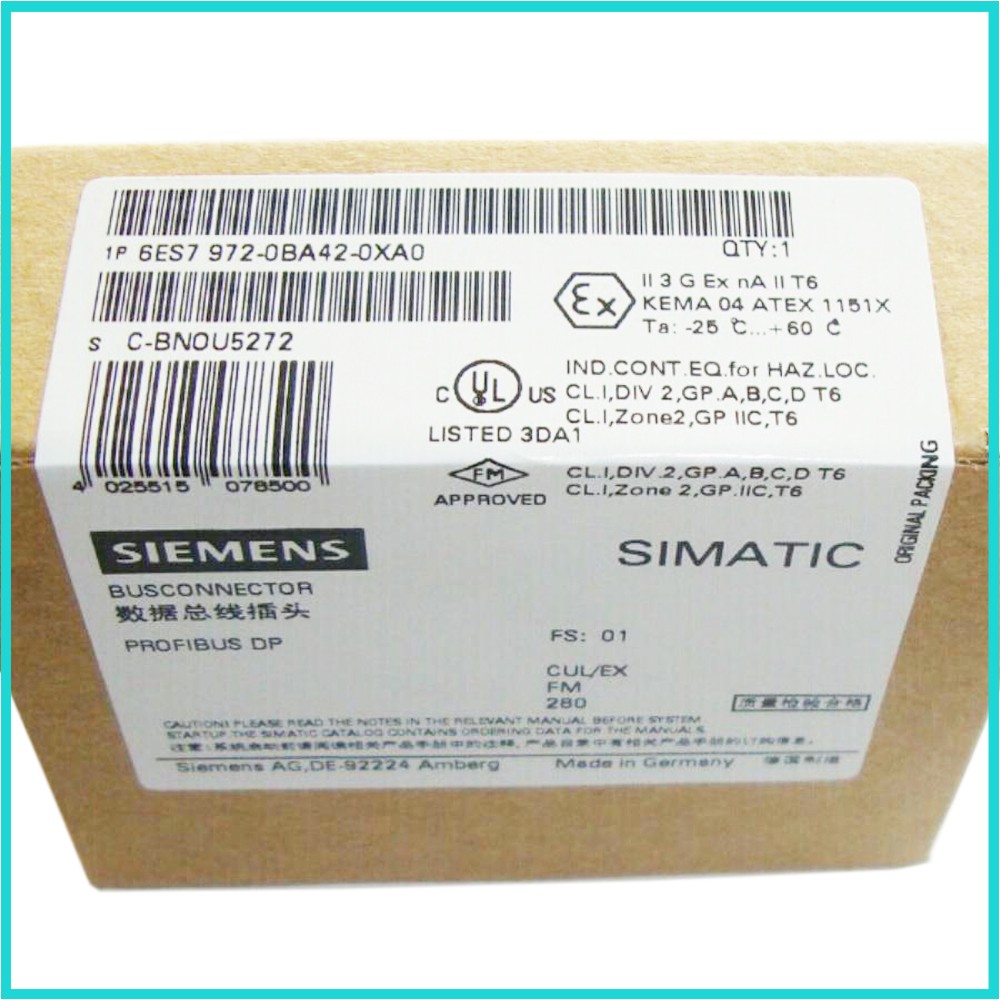 New Siemens DP bus plug 6ES7972-0BA52-0XA0 6ES7972-0BA12-0XA0 6ES7972-0BA42-0XA0
