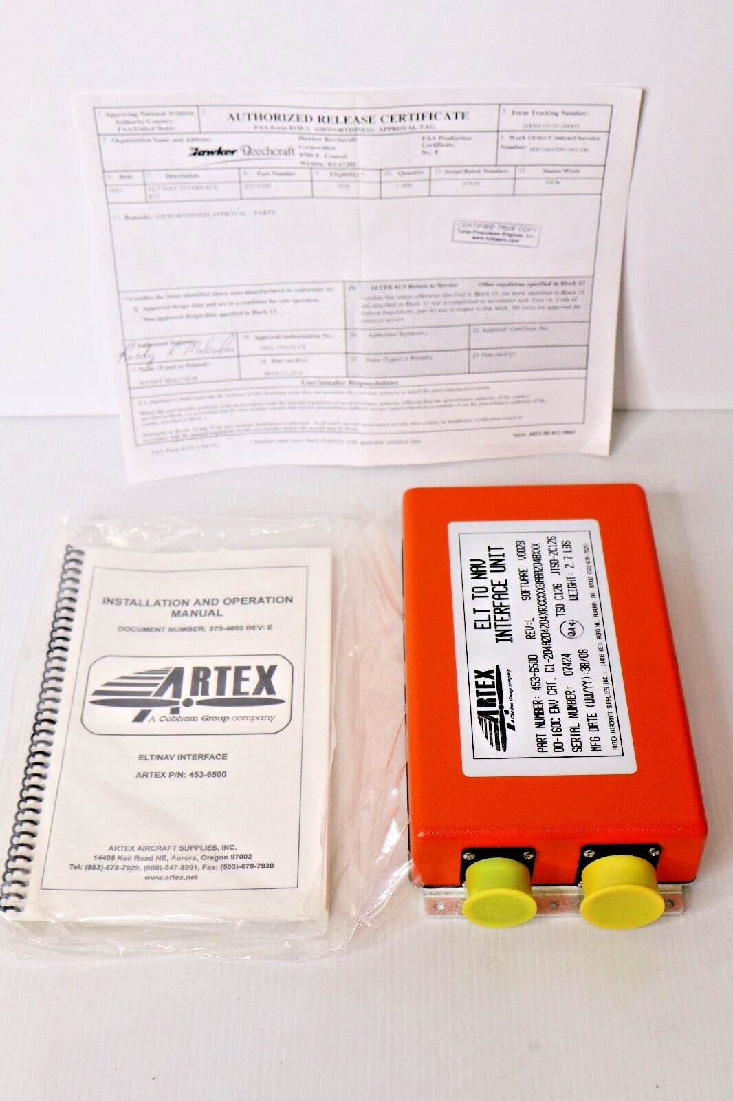 Artex 453-6500 ELT to NAV Interface Unit - New with FAA 8130-3 Form