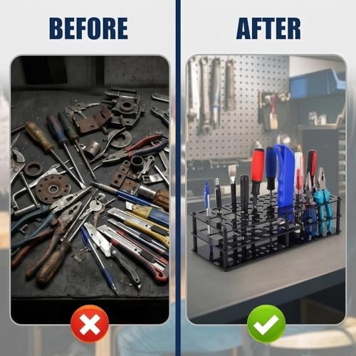 63 Holes Screwdriver Storage Rack, Organizers, Portable Tool Box, Workshop
