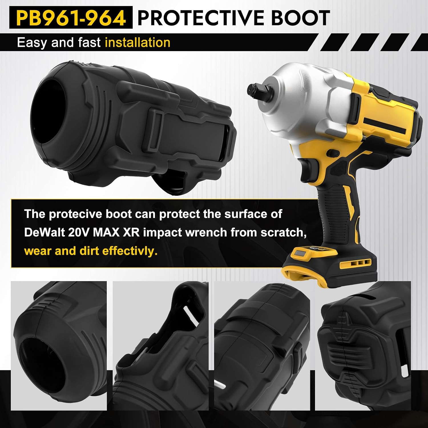 Upgraded DCF961 DCF964 Protective Rubber Boot for 20V MAX DCF961, DCF964