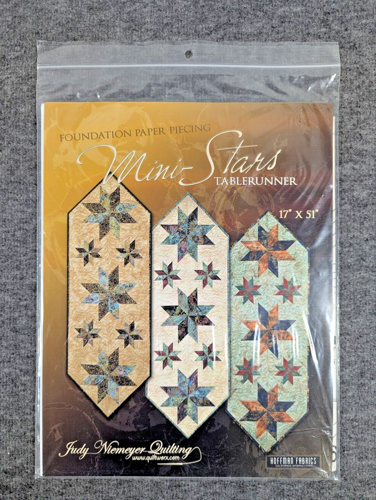 Judy Niemeyer Mini Stars Tablerunner Foundation Paper Piecing Pattern 17"x51"