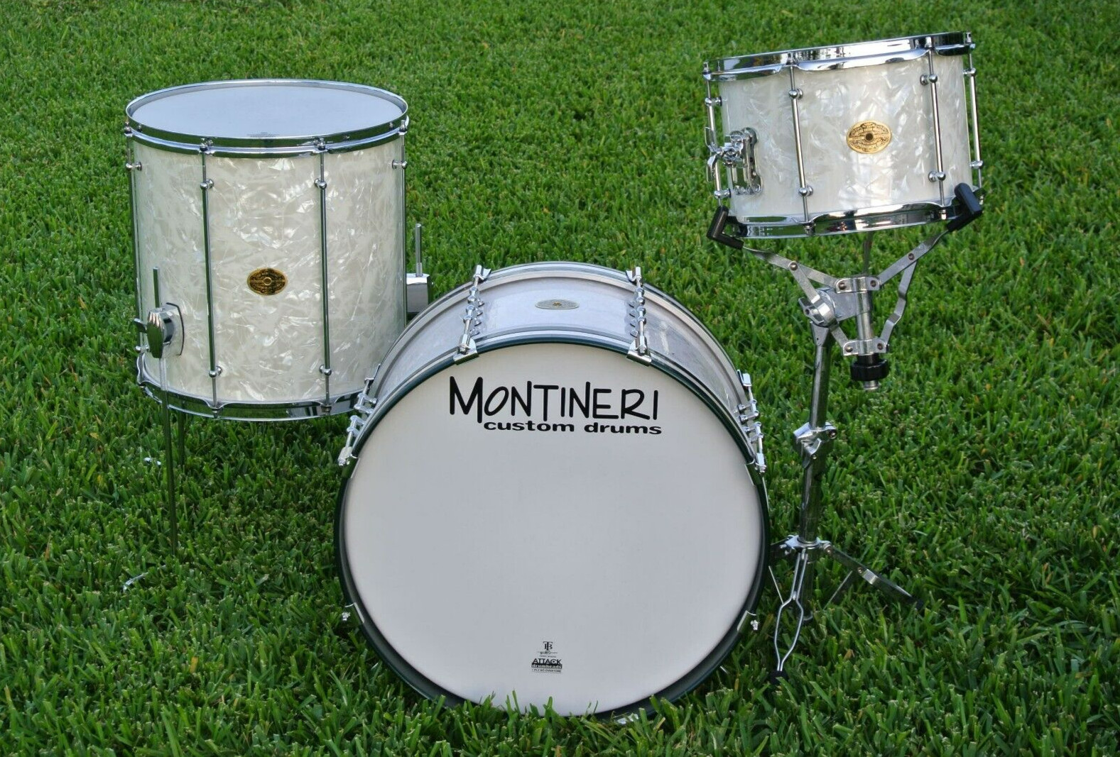 JOE MONTINERI USA CUSTOM 20/12/15 DRUM SET in WMP / WHITE MARINE PEARL! LOT K670