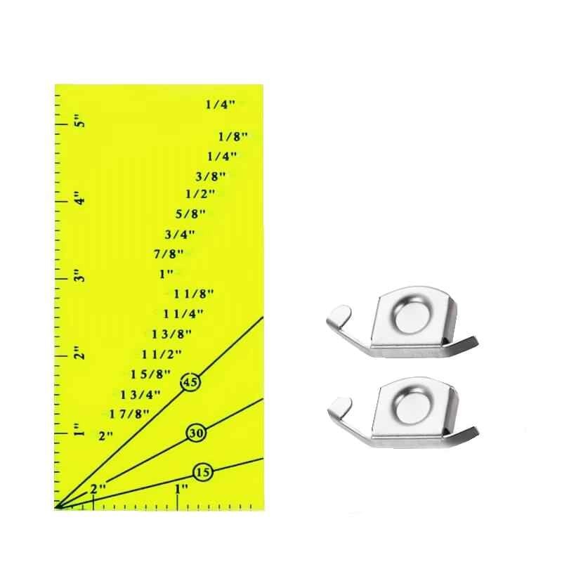 Sew Seam Allowance Ruler and 2PCS Magnetic Seam Guide for Sewing Machine Perf...