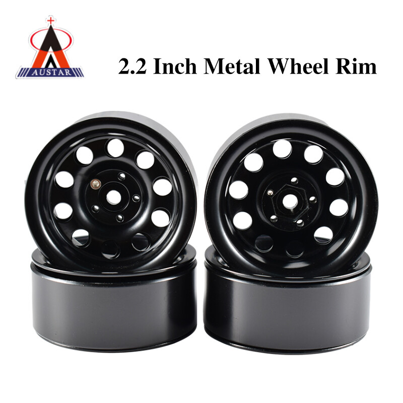AUSTAR 4X4 2.2"Metal Wheel Rim Beadlock Wheel Hub for RC 1/10 Axial Traxxas Car