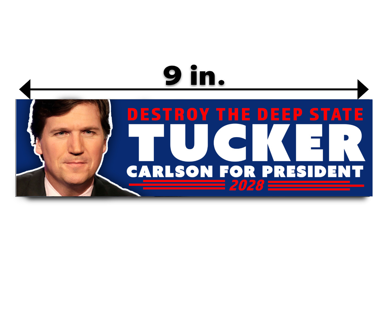 Tucker Carlson President 2028 Bumper Sticker Decal Republican MAGA Trump Hopeful