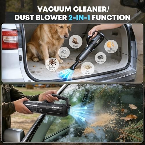 Car Cleaning kit, Car Interior Detailing kit with 10000pa Car Vacuum 25 pcs