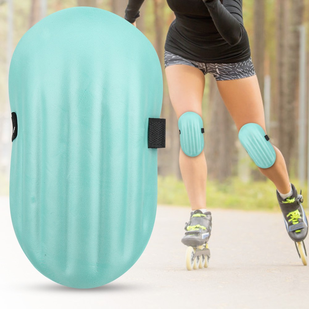 2pcs EVA Foam Knee Pads Adjustable Hook Strap For Yoga Skating