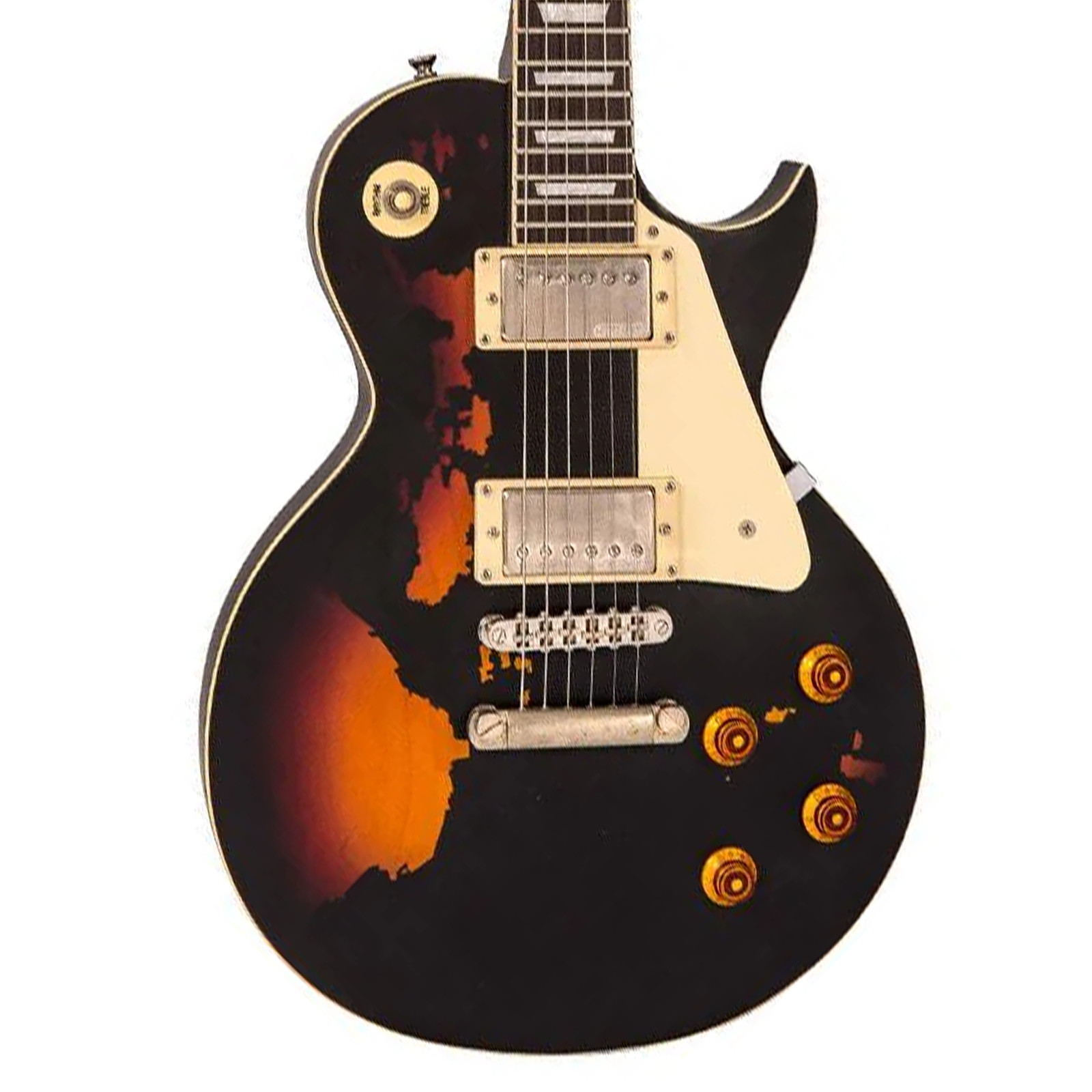 Vintage Icon Series V100 Distressed Two Color - Black over Sunburst - Open Box