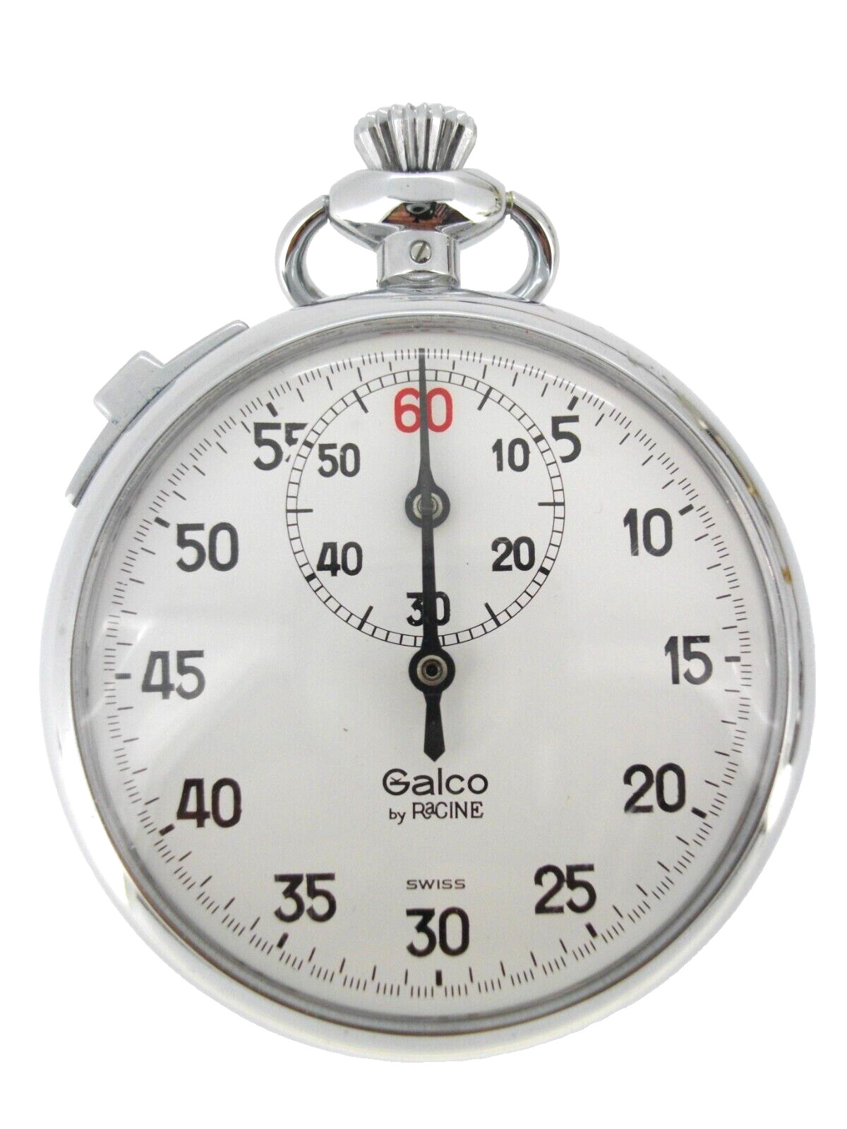 Stopwatch Timer Galco by Racine #950 Side Slide Swiss New NOS NIB Mechanical Vtg