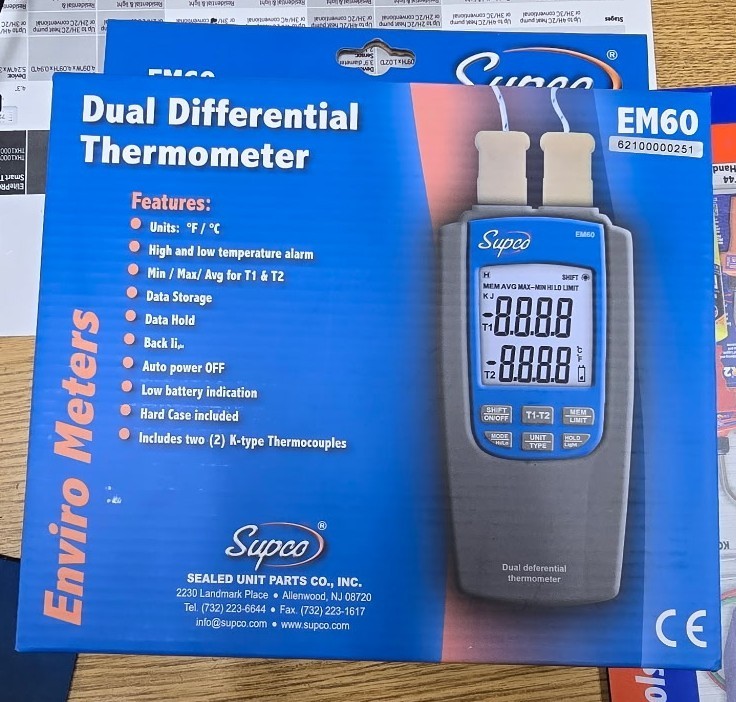 EM60-SEAL   SUPCO THERMOMETER DIGITAL DUAL DIFFERENTIAL