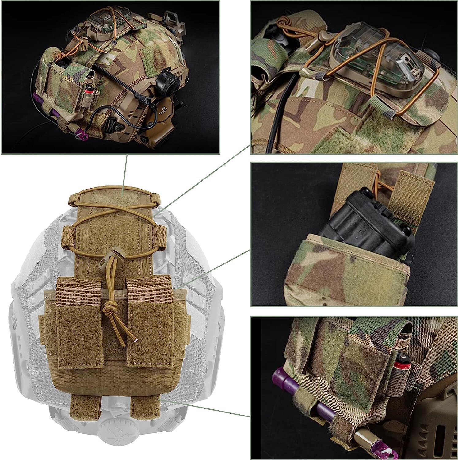 Tactical Helmet MK2 Battery Pouch Counterweight Balance Pack for Hunting Airsoft