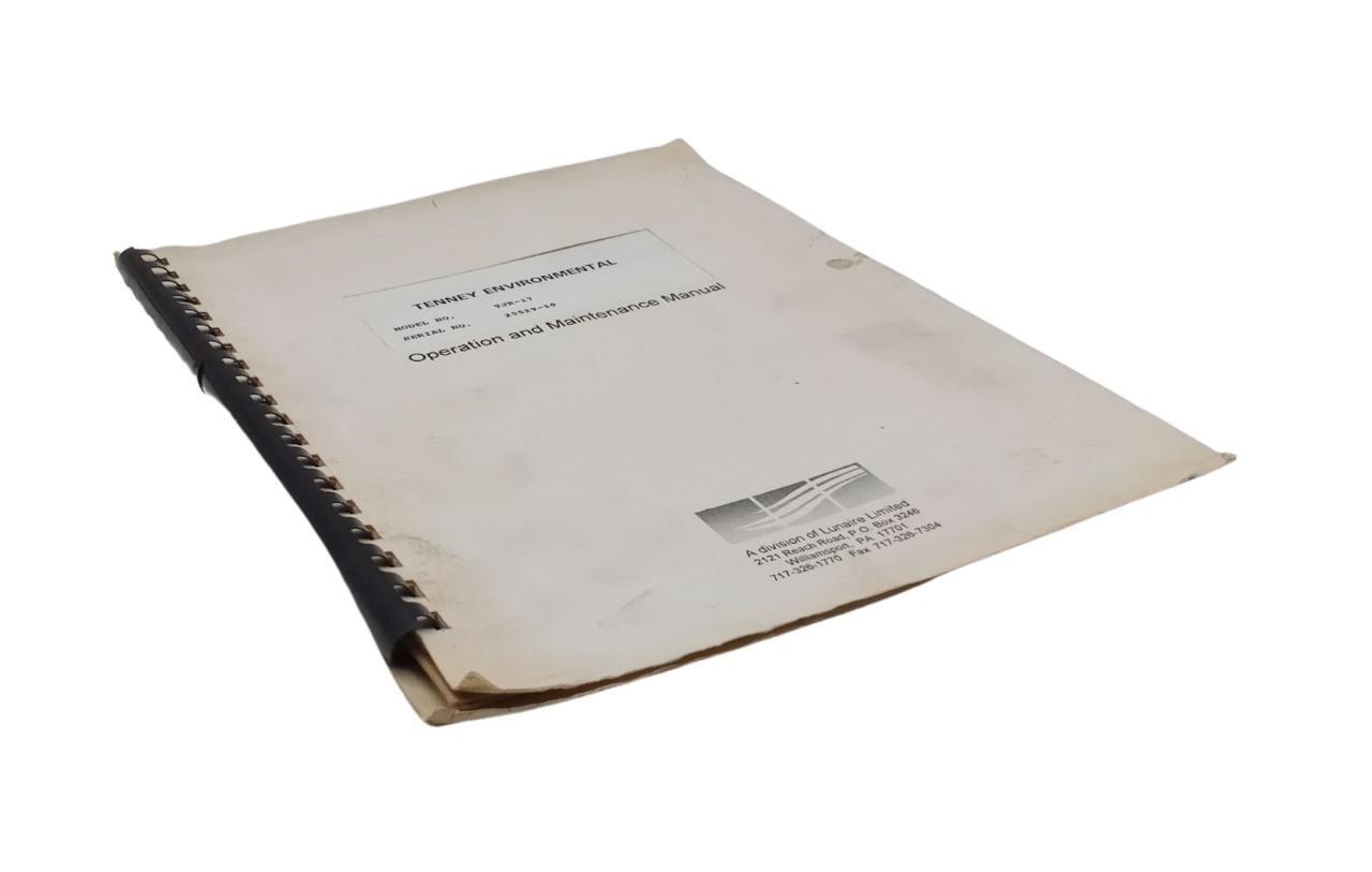Tenney Engineering Tenney Junior TJR-17 With Watlow 942 Operation Manual