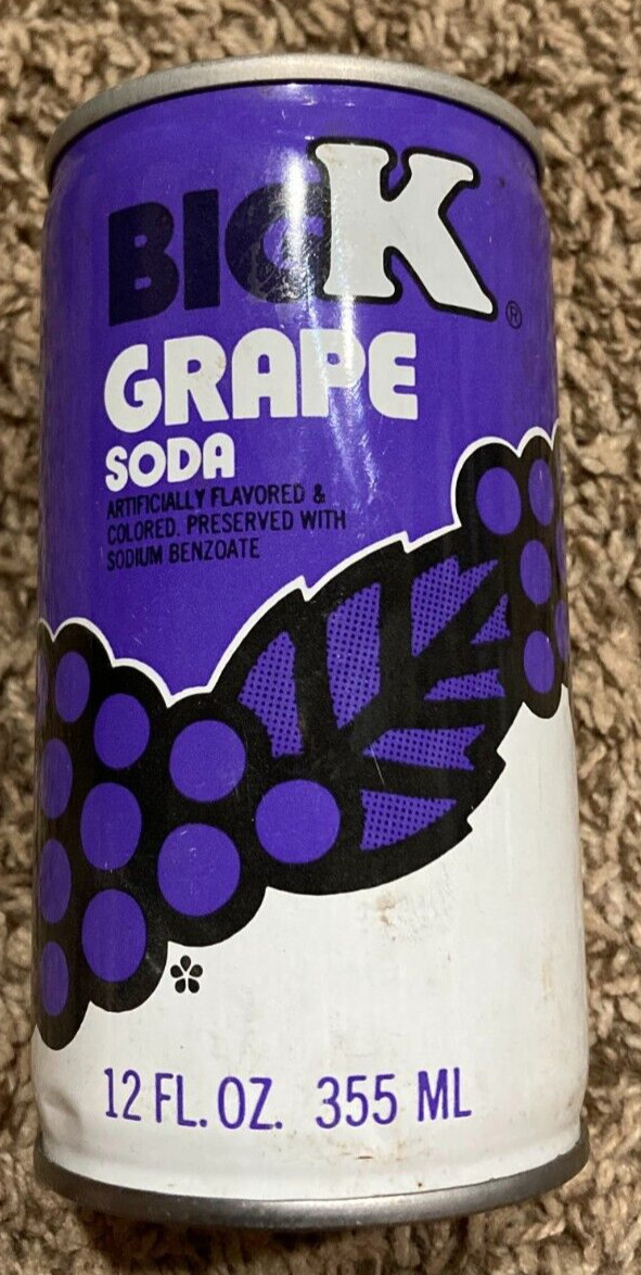 VINTAGE BIG K GRAPE SODA STEEL PULL TAB CAN