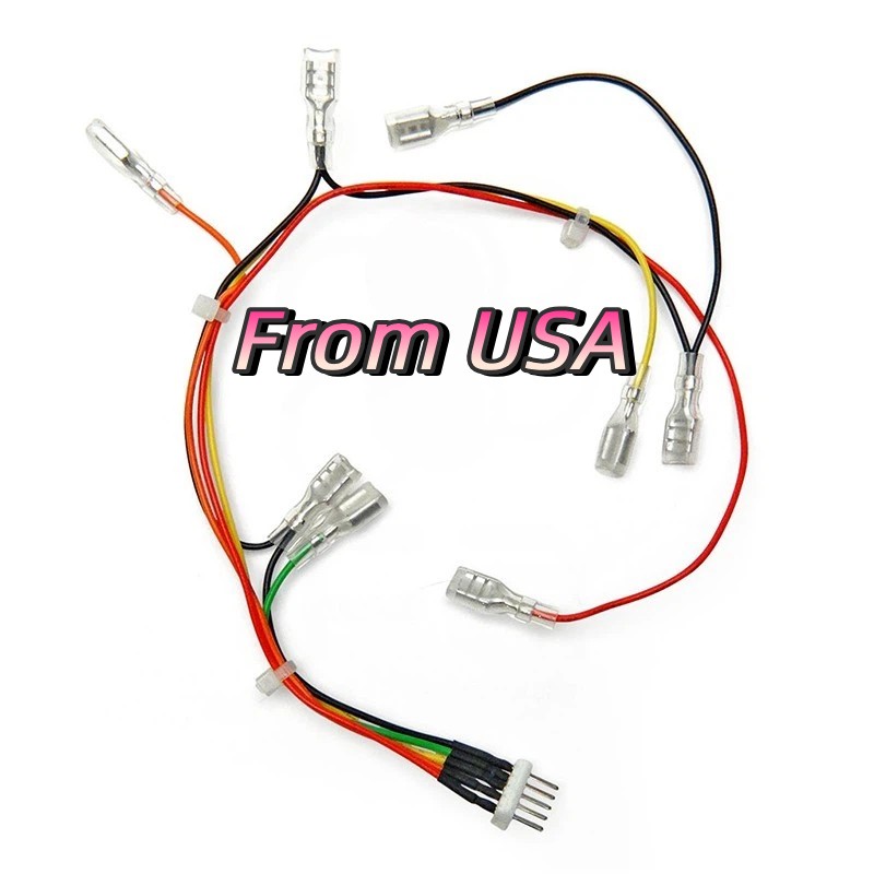 2pcs Arcade joystick 4.8mm .187" Microswitch 2 Pin 8-Pin to 5-pin Harness US