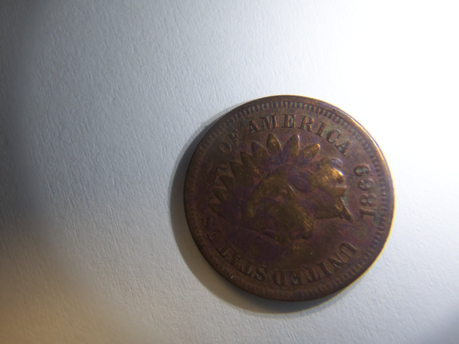 A RARE 1869 INDIAN HEAD PENNY