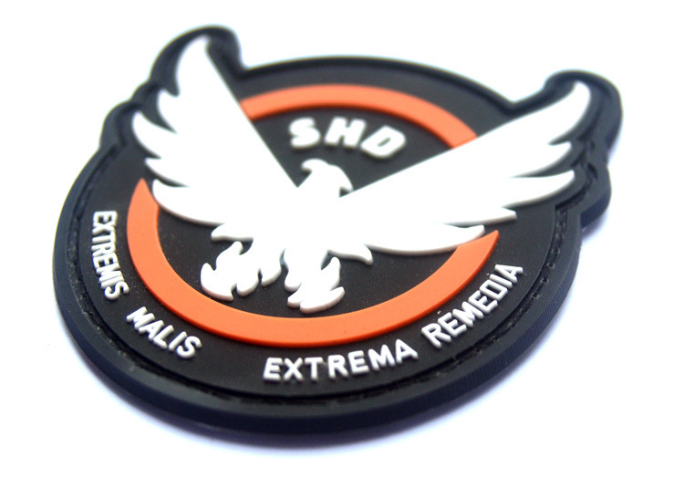 The Division Game SHD Large Round Logo 3D PVC Patch Hook & Loop Badge