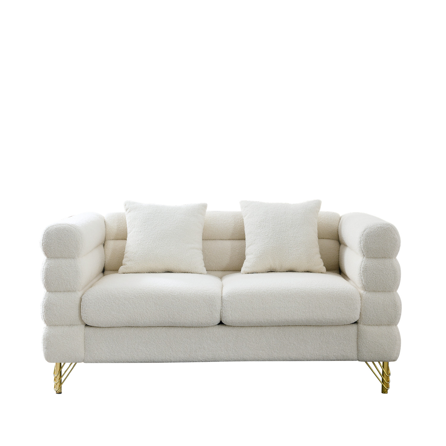 60'' Loveseat Sofa Couch 2-Seater Upholstered Sofa Couch Living Room Sofa